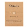 Gold Star Sign Pendant Chain Bracelet - Gemini (21st May - 21st June) - Zodiac Constellation Horoscope Celestial Astrology Jewellery - Women Men Gift