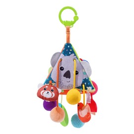 Jollybaby Baby Pull String Activity Plush Toy with Teether, Rattle & Squeaker, Montessori Toys for Babies 18 Months, Sensory Toys for Toddlers 2-3, Travel Toys Motor Skills Toy Infants Gifts(Whale)