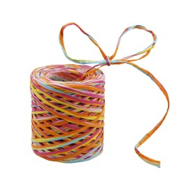 BEAUTOPE 262 Feet Colored Raffia Ribbon for Gift Wrapping Crafts Party Decoration Christmas Gift Birthday,6-Color Raffia Paper Ribbon (Color B)