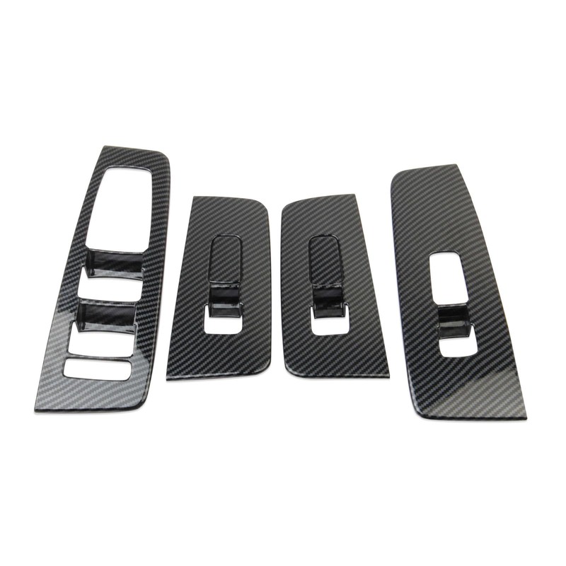 Korlot Carbon Fiber Style Window Lift Trim Switch Panel Cover