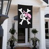 Pink Girl Pirate Skull Flag 3x5 Ft Outdoor Indoor With