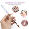 Aridito 3pcs Acrylic Nail Brush Set | Irregular transparent Professional-Grade