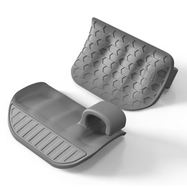 Wnddle Grips for Weight Lifting, Anti-Slip Workout Weight Lifting Grips, Ergonomic Rubber Hand Protector Gloves, for Pull-Ups, Gym Training and Exercise, for Men Women (Grey)