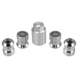 Wheel Lock Lug Nut Set for Honda CR-V Civic Accord Fit Insight, Anti-Theft Chrome Alloy Lug nut Lock, Wheel Locks Lug Nuts 13/16" Hex Key Cone Seat Replace #08W42-SCV-102