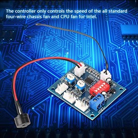 Controlador PWM De Velocidad Y Temperatura Para Ventilador De Enfriamiento DC 12V Con Cuatro Cables Compatible Con Computadora