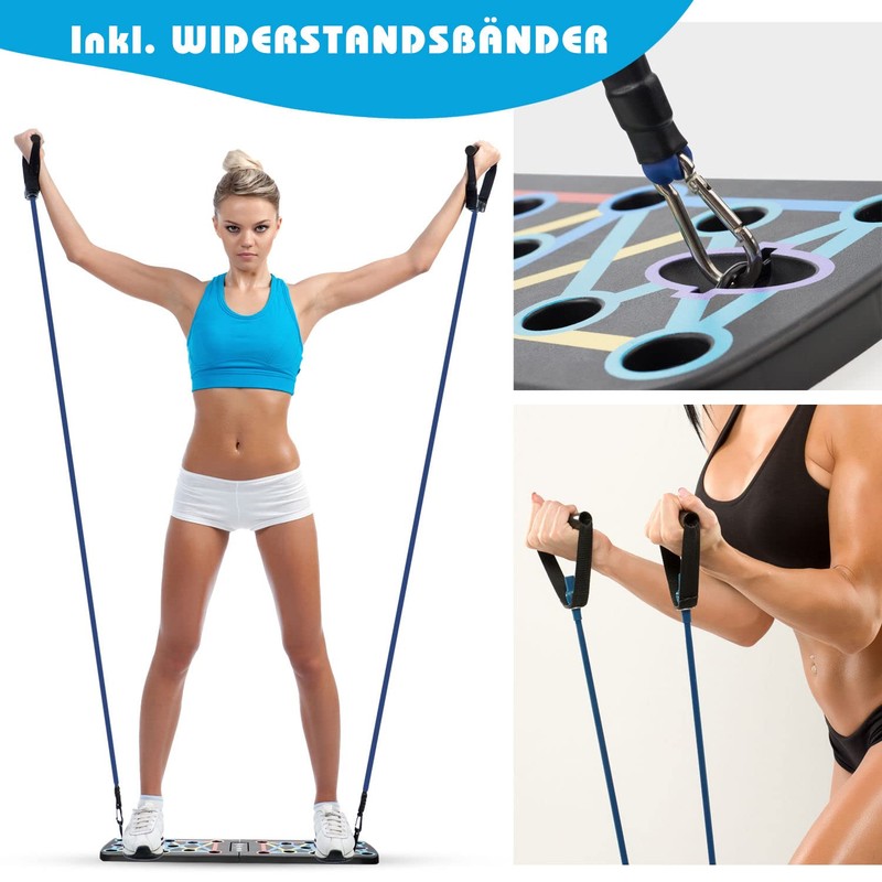 Body & Mind® Push-Up Board; Foldable Multifunctional Elite Rack Fitness