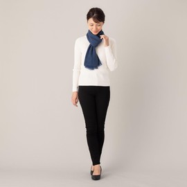 Pashmina Collection Merino Cashmere Scarf, Plain, Gift Box Included, cloud blue