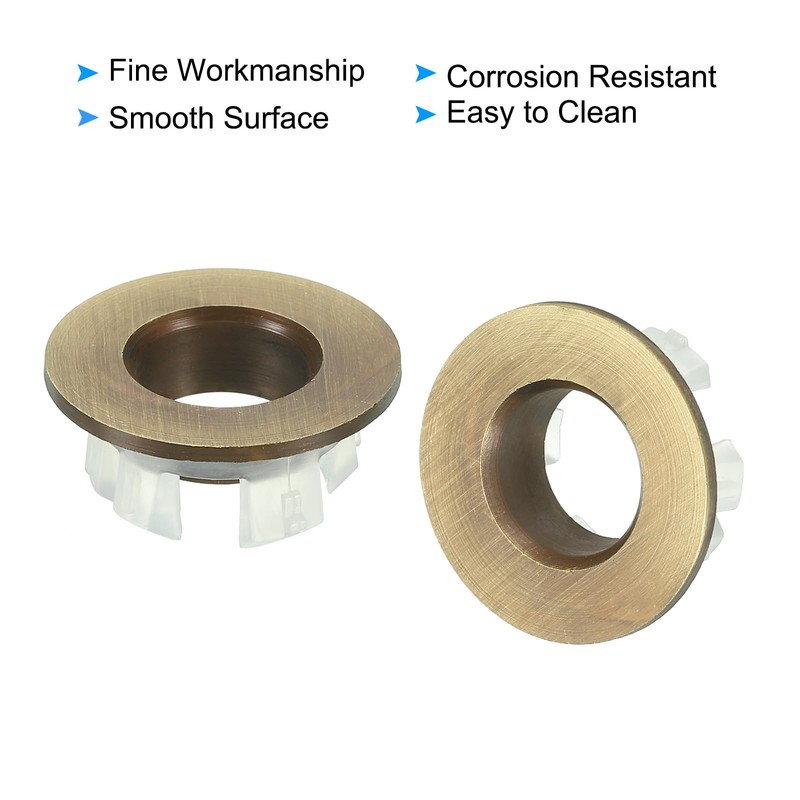 PATIKIL Overflow Ring 2 Pieces Sink Round Cover Sink Trim
