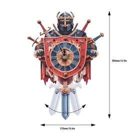 Lilcubics 3D Wooden Puzzles for Adults-Knight Clock Wooden Model Kits for Adults to Build-Mechanical Model Building Construction Kits-Home Decor Birthday Gift for Men