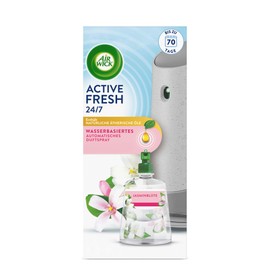 Air Wick Active Fresh Starter Set - Aeorosol Free Automatic Air Freshener - Jasmine Blossom Room Fragrance - 228ml Refill + Device