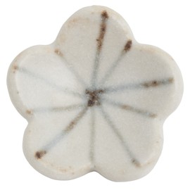 光陽 Pottery Chopstick Rest White 4.5 X 5.0 cm 志野 Plum Chopstick Rest 21032