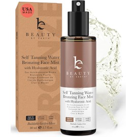 Bronzing Face Tanner Spray Mist, Sunless Face Tanning Water, USA Made with Natural & Organic Ingredients