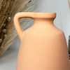 Terracotta Bottle Vase With Handle 20cm Roman Style Ceramic Flower