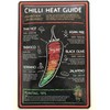 Tin Sign 20 x 30 cm Domed Chili Heat Guide