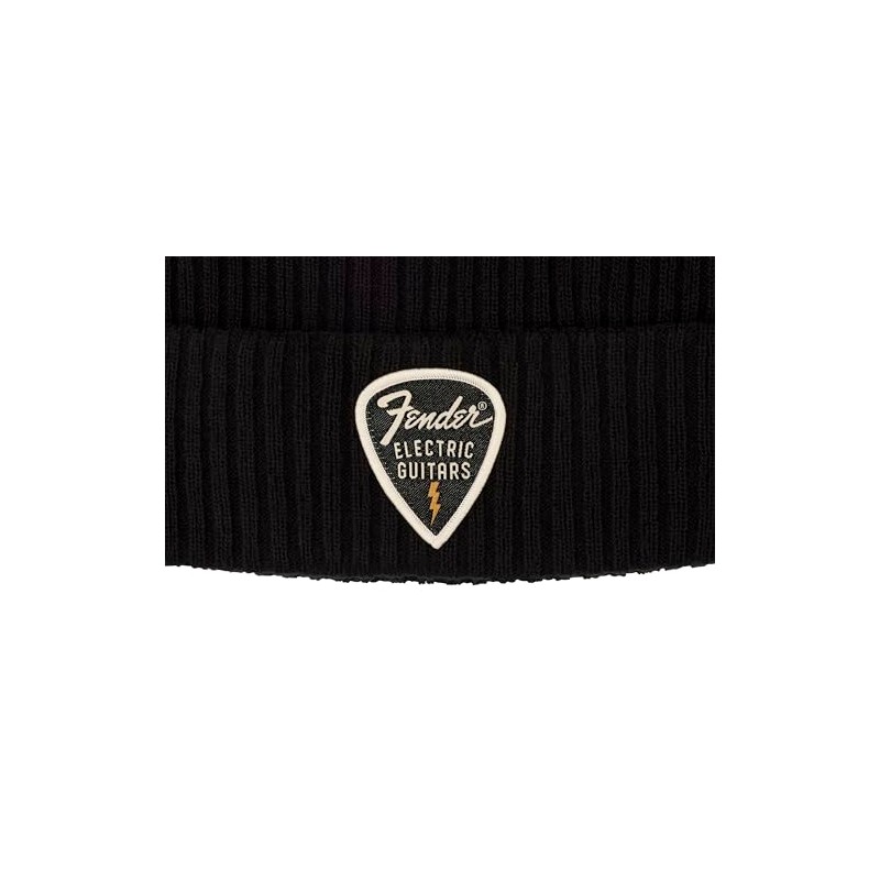 Fender Pick Patch Ribbed Beanie - Headpiece, black
