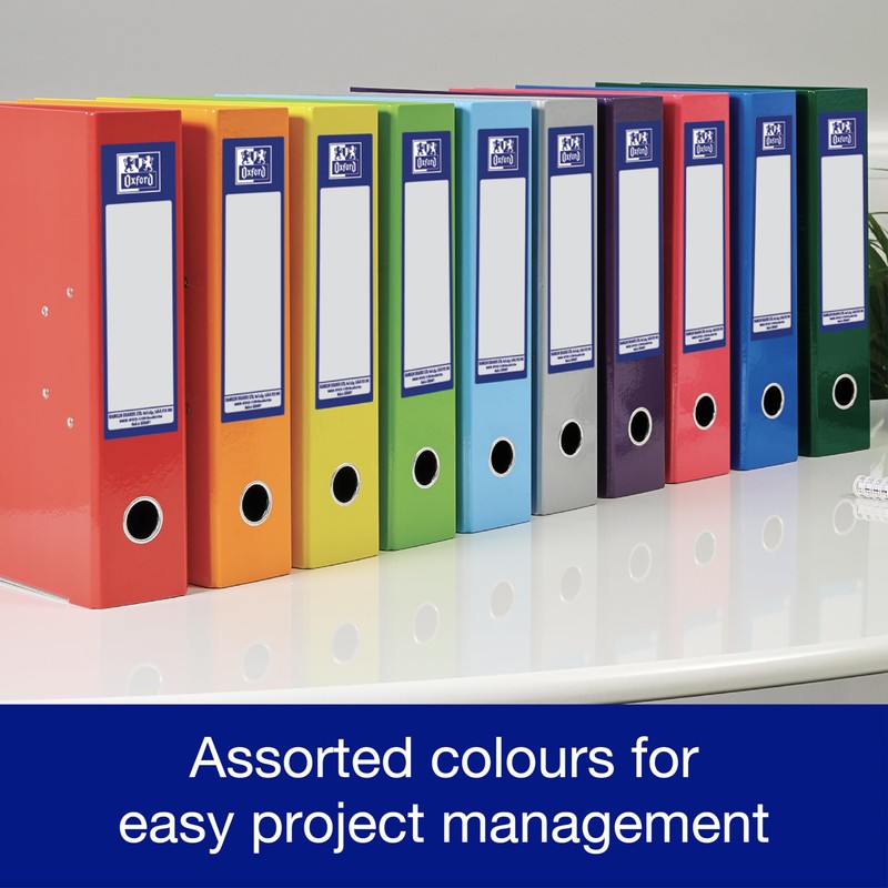 Oxford Premium A4 Lever Arch File, Orange Single Folder, Heavy