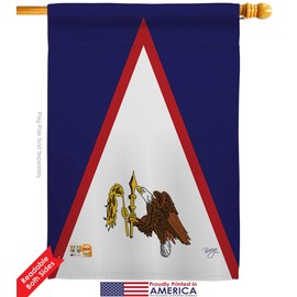 Nationality American Samoa Garden House Flags Kit Regional Nation International World Country Particular Area Small Decorative Gift Yard Banner Double-Sided Made in USA 28 X 40