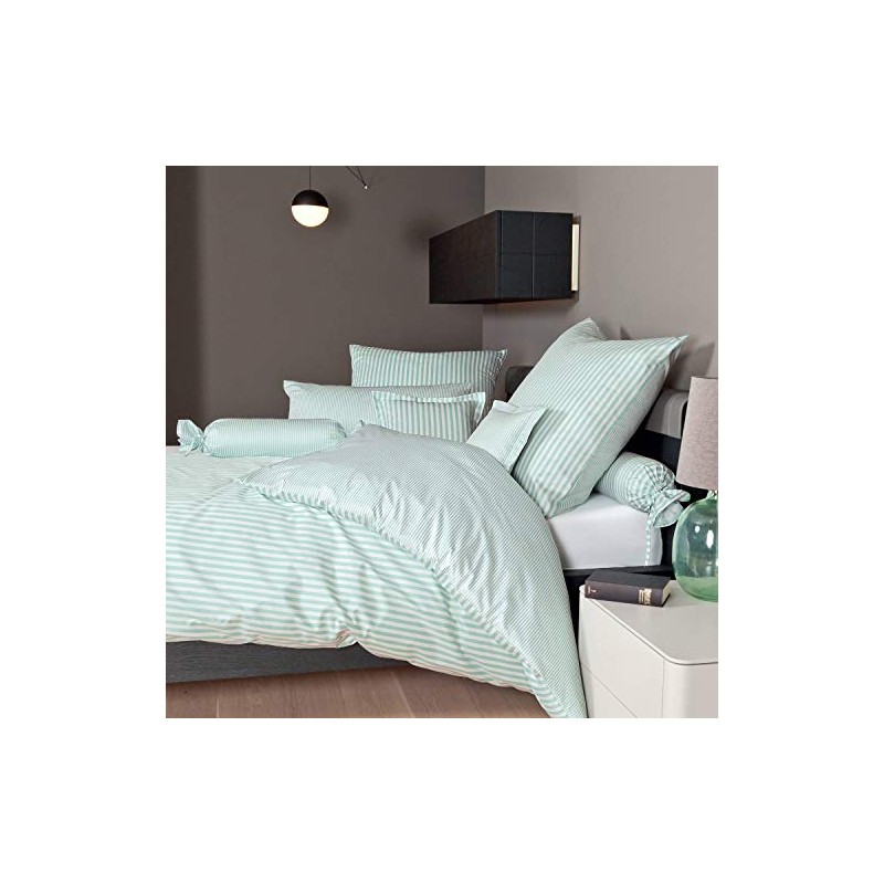 Janine 3912 Mako Silk Satin Reversible Bed Linen Modern Classic