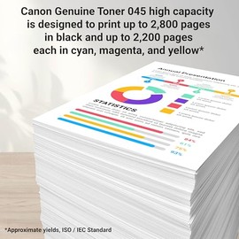 Canon Canon Genuine 045 Cyan Toner Cartridge High Capacity Compatible with LBP612Cdw, MF632Cdw, MF634Cdw