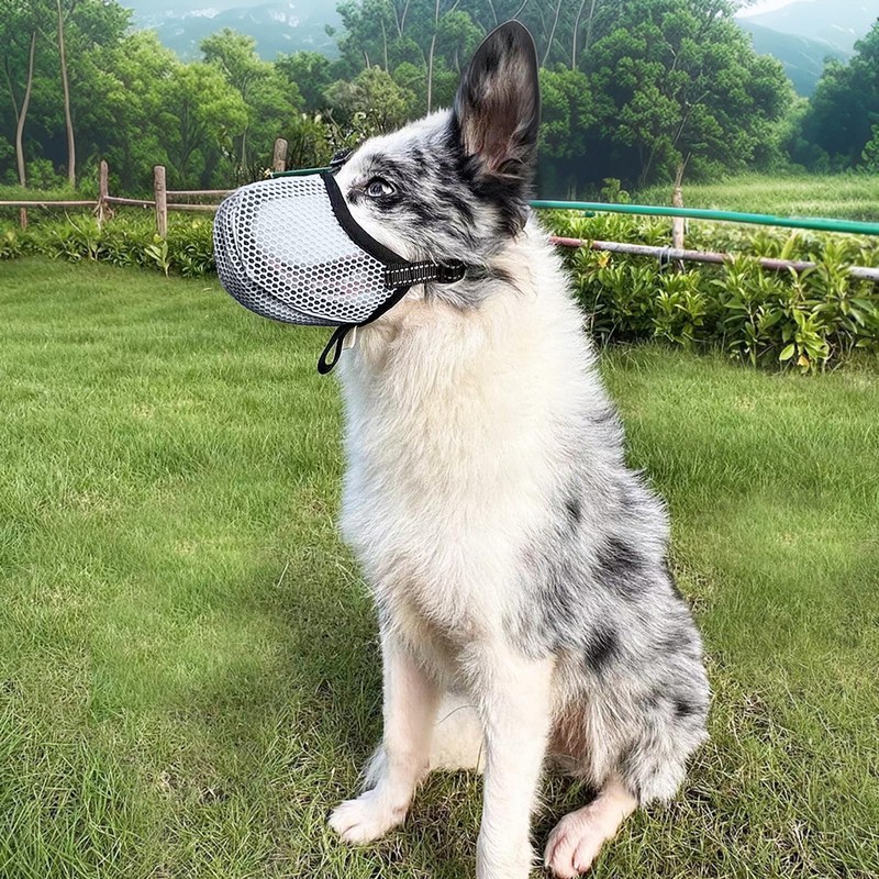 Muzzle for Large Dogs, Prevent Eating/Chewing/Biting Dog Muzzle, Breathable, Reflective,