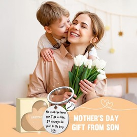 Mother's Day Gifts For Mom from Son - Keychain Gift for Mom Mothers Day Gift Ideas Birthday Christmas Gifts for Mom Stepmom Mother in Law Stocking Stuffers for Mom from Son Little Boy Kids - Buy More Save More: 2 PACK