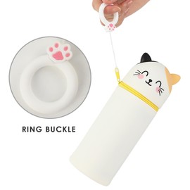 MHwan Pencil Case with Cute Soft Handles, Spotted Cat, Fashion