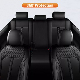 Unbranded For Volvo S60 2001-2019 Front Rear Car Seat Covers Faux Leather Protector Pad