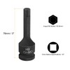 sourcing map 2pcs H9 (9mm) Hex Impact Bit Socket 1/2"