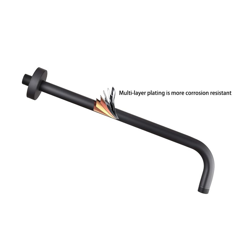 16 Inch Shower Arm with Flange,Stainless Steel 90 Degree Rain