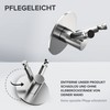 ovimar Hjelm Multifunctional Hook, No Drilling, Stainless Steel, Silver, for