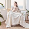NEWCOSPLAY Super Soft Queen Blanket Off White Love Premium Silky