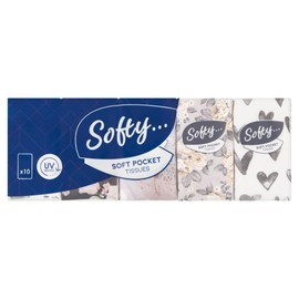 Handy Pocket 3ply Tissues, Packs of 10