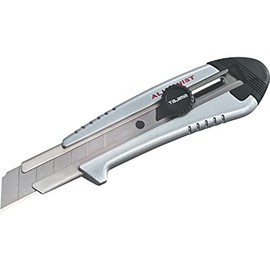 TAJIMA Utility Knife - 1" 7-Point Rock Hard Magazine Snap Blade Box Cutter with Dial Lock & 3 Rock Hard Blades - AC-701S