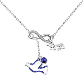 CHOORO Dove Necklace Greek Sorority Paraphernalia Gift Jewelry Sorority Necklace Finer Women Gift (Z Dove blue N)