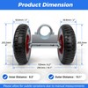 8 Inch Rolling Gate Wheels, Double U-Bolts Rubber Rolling Carrier