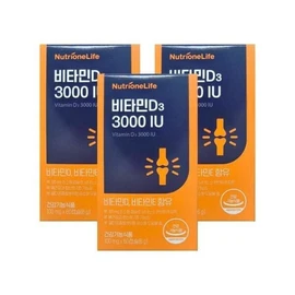 Nutri One Life [Seller Herb Food] Nutrione Vitamin D3 3000IU 100mg 60 capsules 3 units/mjc / [셀러허브 식품] 뉴트리원 비타민D3 3000IU 100mg 60캡슐 3개/mjc