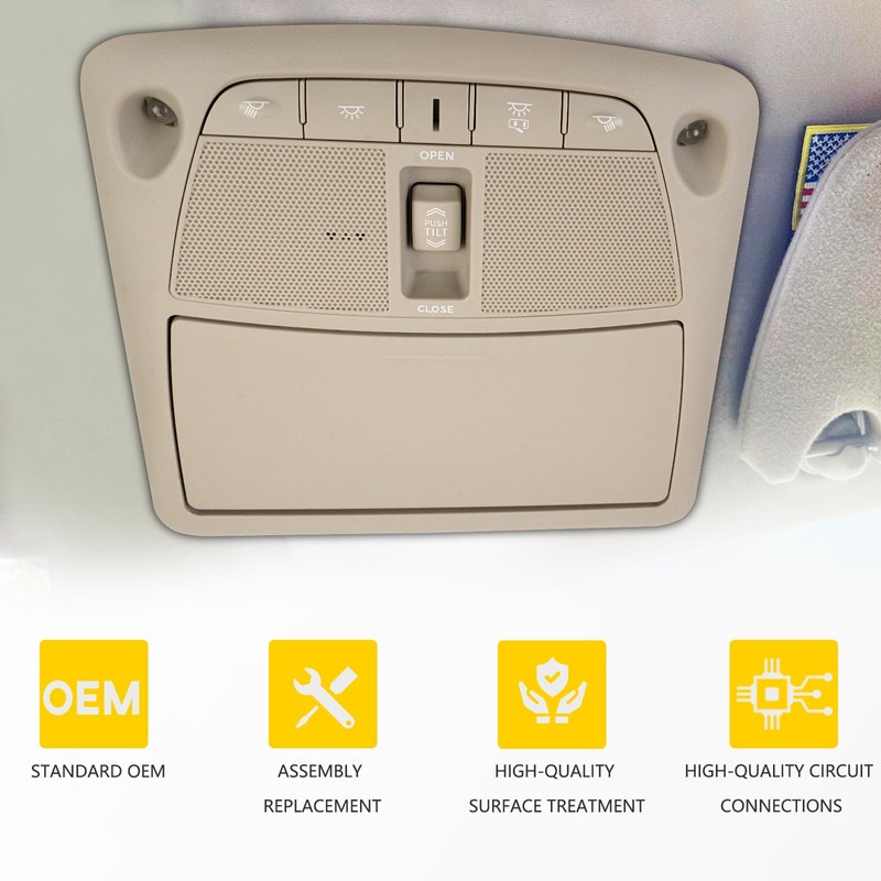 Donpida Overhead Map Lamp Console Reading Lights with Sunroof Switch