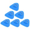 X AUTOHAUX 6pcs D Ring Patch PVC Stainless Steel Triangle