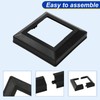 JarThenaAMCS 12Pcs PVC Post Skirt 3.5 x 3.5 Inch Black