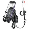 BRCOVAN Motorcycle Phone Mount with Qi Wireless & USB-C Charger