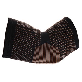 Copper D 1 Sleeve Rayon from Bamboo Copper Compression Elbow Sleeve Brace for Relief from Injuries, Tendonitis and more or Comfort Support for Working out and Playing Sports, Small Medium