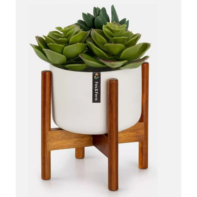 Fox & Fern Bamboo Acacia wood Mini Plant Stand and