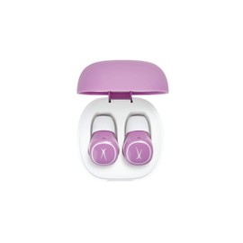 Altec Lansing Nanobuds - Truly Wireless Earbuds with Charging Case, TWS Waterproof Bluetooth Earbuds with Touch Controls for Travel, Sports, Running, Working (Purpley Pink)