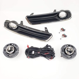 LEDIN Fog Lights Compatible for 2011-2014 Chrysler 300 (OE Style Clear Lens with Switch, Bezels, Wires)