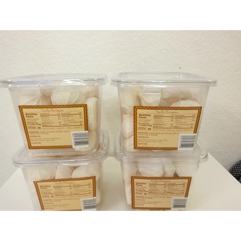 Trader Joe's 4 Packs Trader Joe's Vanilla Meringues Cookies Fat