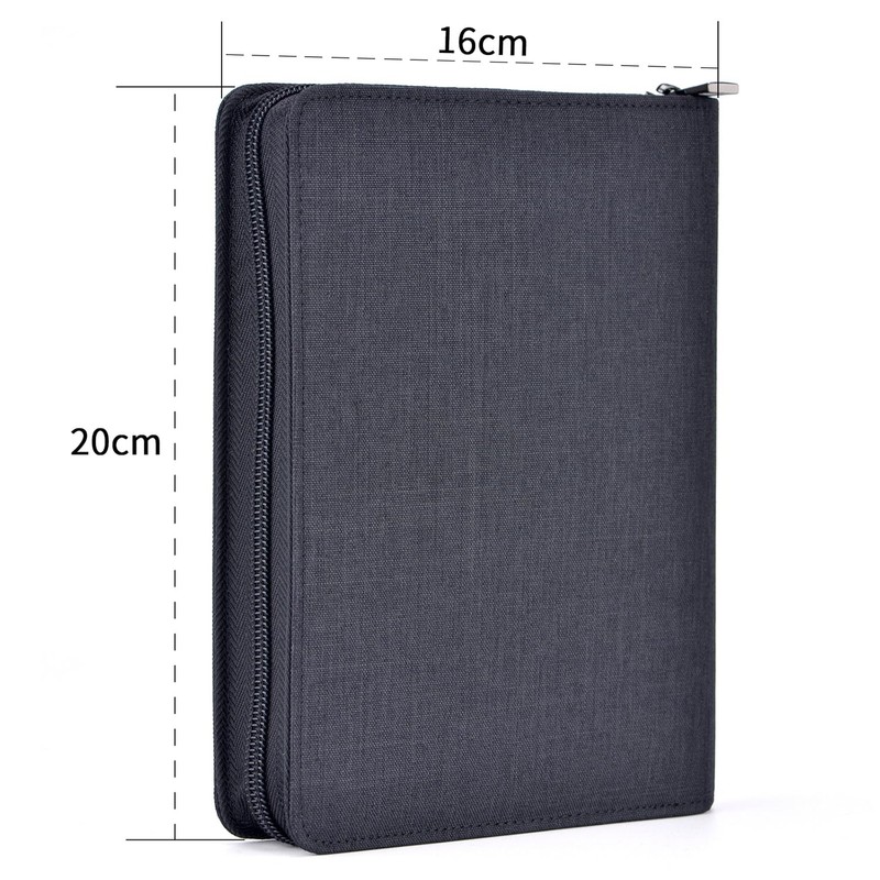 Fountain Pen Case 12 Pens Large Capacity Black Waterproof Canvas