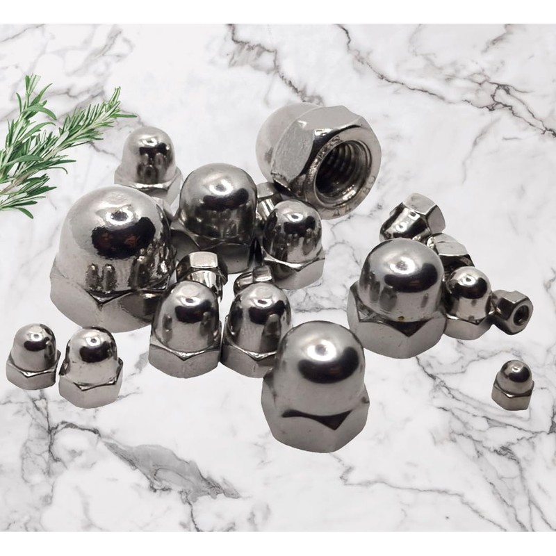 M6 Dome Nuts Marine Grade Acorn Style in A4 Stainless