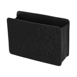 TUCKBOLD Car Trash Can Portable Seat Back Trash Bin Black 1 Pc 7.9" Length 2.8" Width 5.5" Height Faux Leather