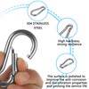 Aselected 16Pcs Carabiner Clip M6X60Mm Small Carabiner Clips 304 Stainless