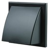 125 mm Diameter Easy to Fit Hooded Cowled External Wall